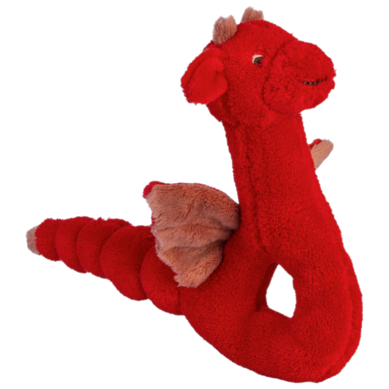 Happy Horse Draak Tine Rammelaar - Rood - Baby cadeau