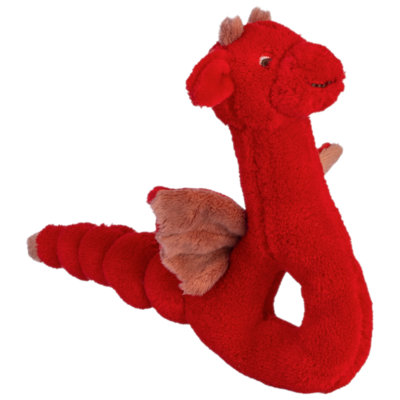 Happy Horse Draak Tine Rammelaar - Rood - Baby cadeau