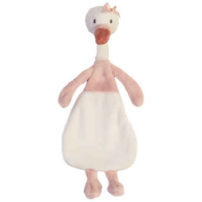 Happy Horse Zwaan Swizzle Knuffoeldoekje - Wit - Baby cadeau