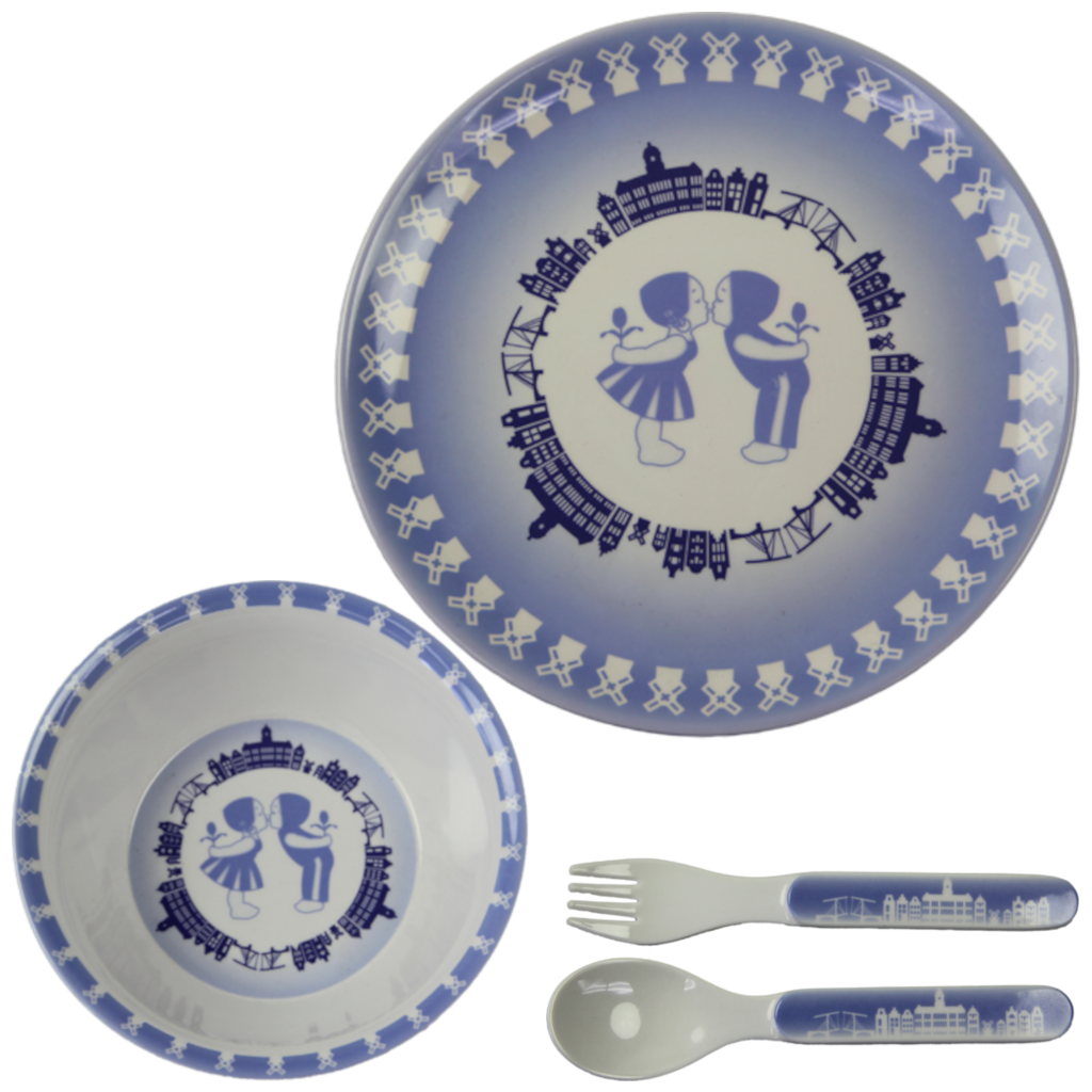 Elcee-Haly - Kinderservies met Delftsblauw decor
