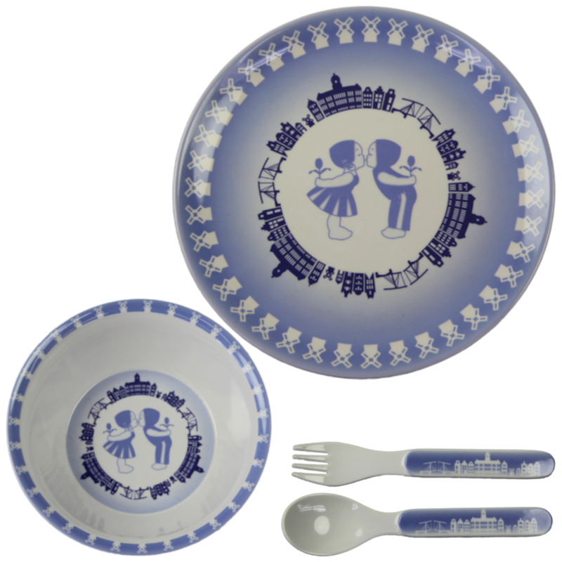 Elcee-Haly - Kinderservies met Delftsblauw decor