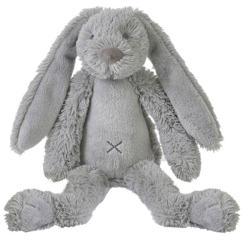 Geschenkverpakking Konijn Richie Grijze Knuffel en/ Knuffeldoekje
