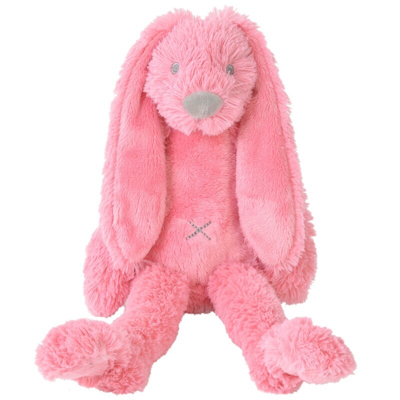 Geschenkverpakking Konijn Richie Donker Roze Knuffel en Knuffeldoekje