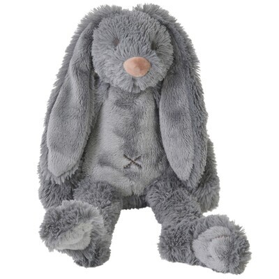 Geschenkverpakking Konijn Richie Donker Grijze Knuffel  en Knuffeldoekje