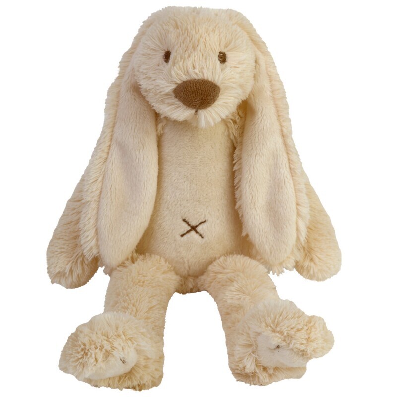 Geschenkverpakking Konijn Richie Beige Knuffel no. 1 - 28 cm / Knuffeldoekje - 33 cm