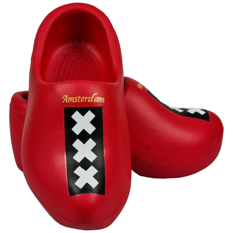 Elcee-Haly - Hollandse draagklomp - Amsterdamsevlag - Rood - EVA