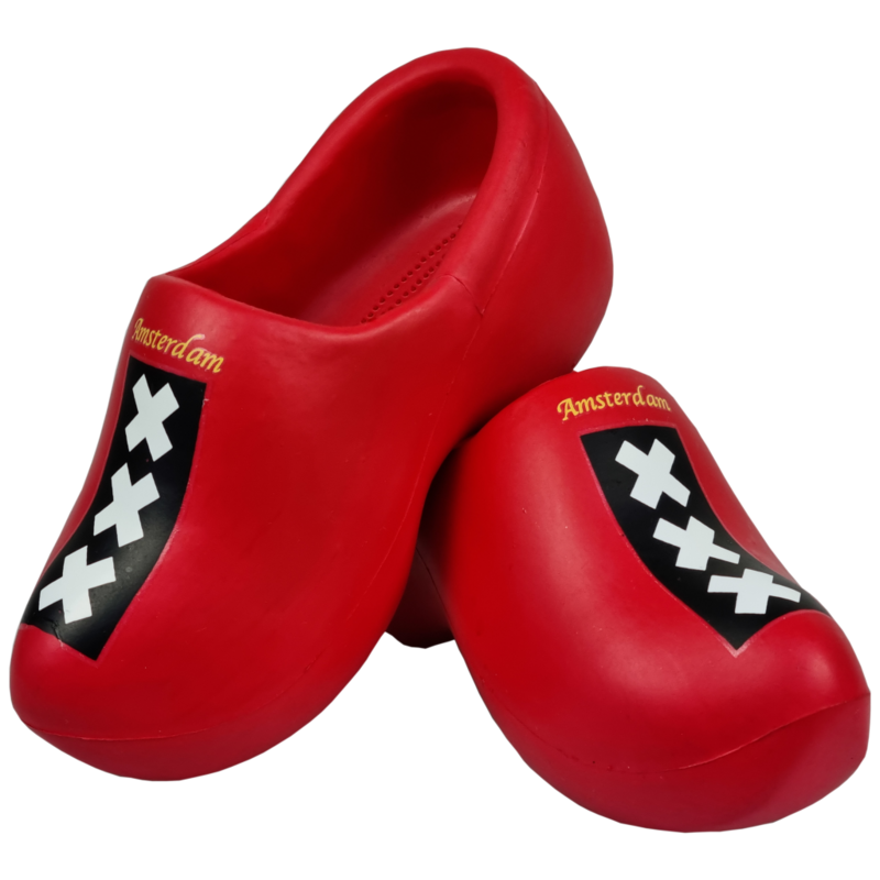 Elcee-Haly - Hollandse draagklomp - Amsterdamsevlag - Rood - EVA