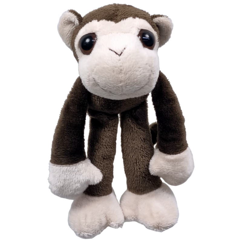UNITOYS – Aapje Alex met extra lange armen en benen – 25cm – Bruin