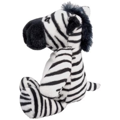 UNITOYS – Zittende Zebra – Grijs – 21cm – Knuffel