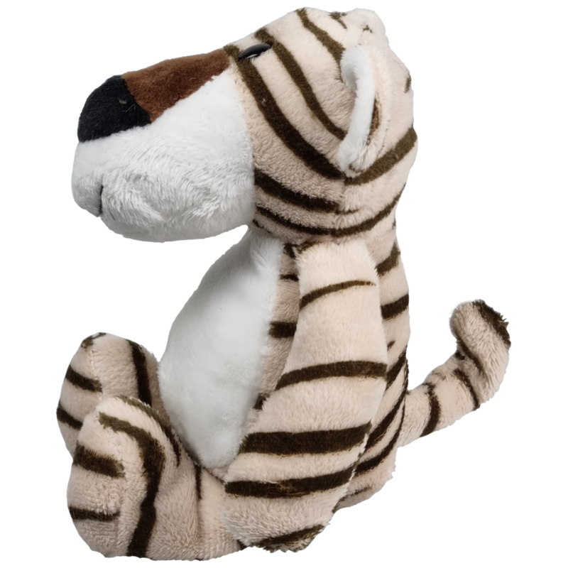 UNITOYS – Zittende Tijger – Grijs – 21cm – Knuffel
