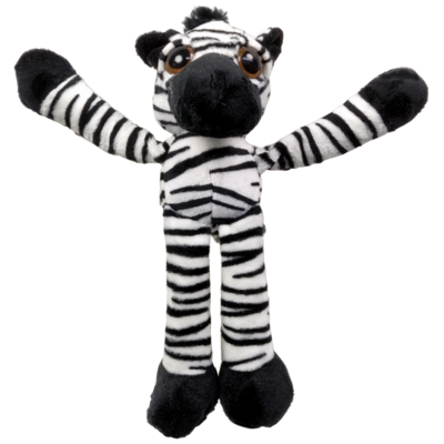 UNITOYS – Zebra Zeys met extra lange armen en benen – 25cm – Zwart/Wit