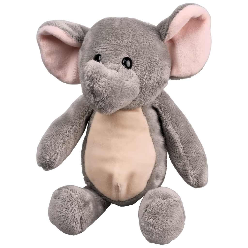 UNITOYS – Zittende Olifant – Grijs – 21cm – Knuffel