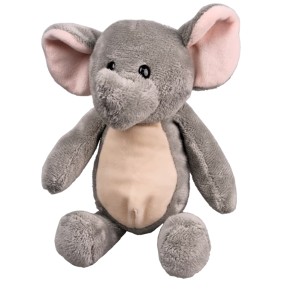 UNITOYS – Zittende Olifant – Grijs – 21cm – Knuffel