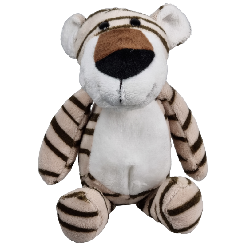 UNITOYS – Zittende Tijger – Grijs – 21cm – Knuffel