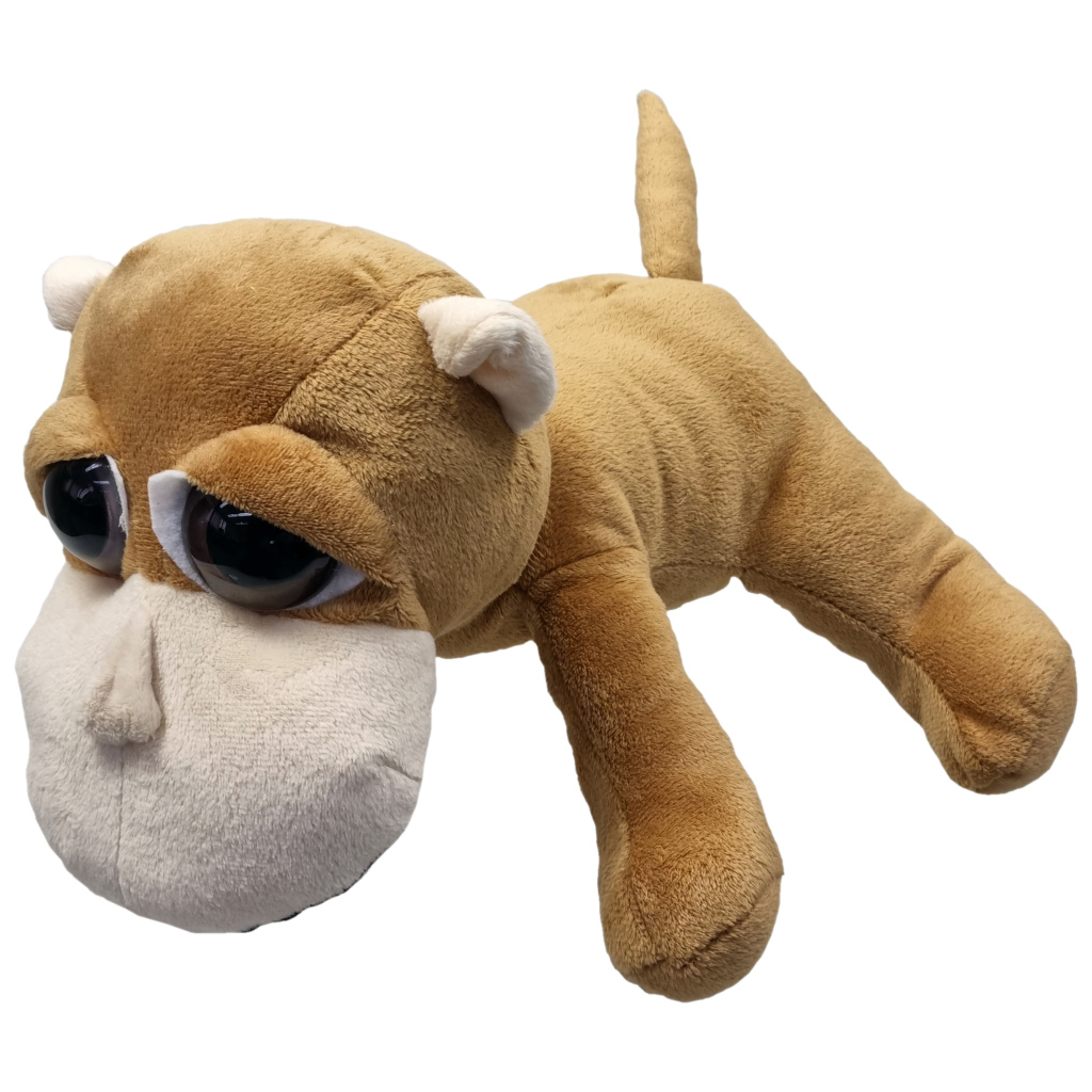 UNITOYS – Aap Jimmy– Liggend met grote ogen – Bruin, Welke maar kies jij?: Klein (28cm)
