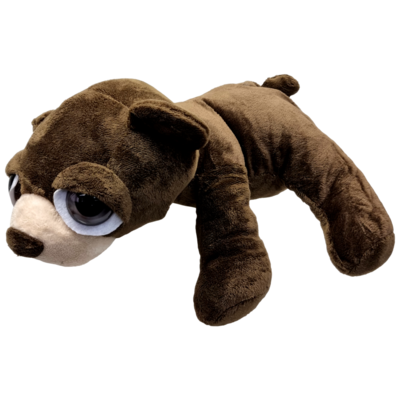 UNITOYS – Beer Bruce – Liggend met grote ogen –Donkerbruin