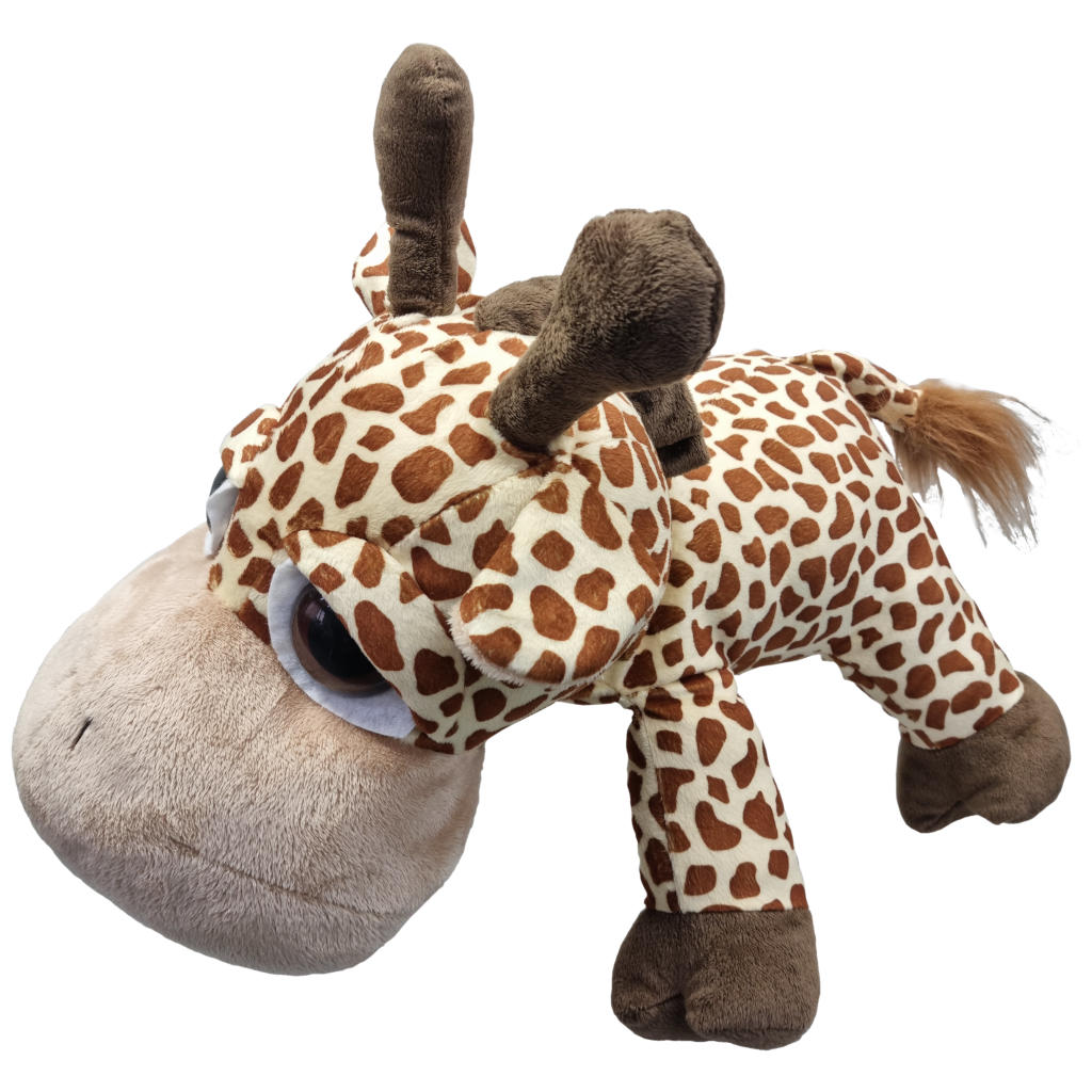 UNITOYS – Giraffe Sophie – Liggend met grote ogen – Bruin/Beige