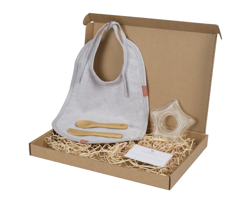 BAMBAM - Organic Giftbox Dinner Time Grey - Kraamcadeau voor door de brievenbus