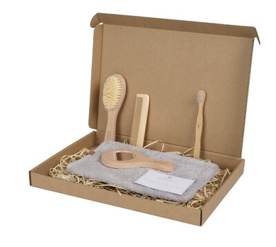 BAMBAM - Organic Giftbox Baby Care Grey - Kraamcadeau voor in de brievenbus