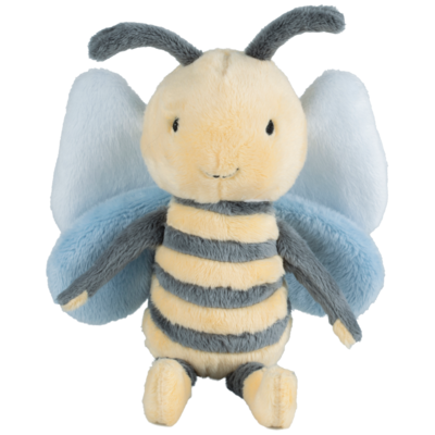Bee Benja no.1 - Knuffel - 20 cm - Blauw/Geel - Baby knuffel