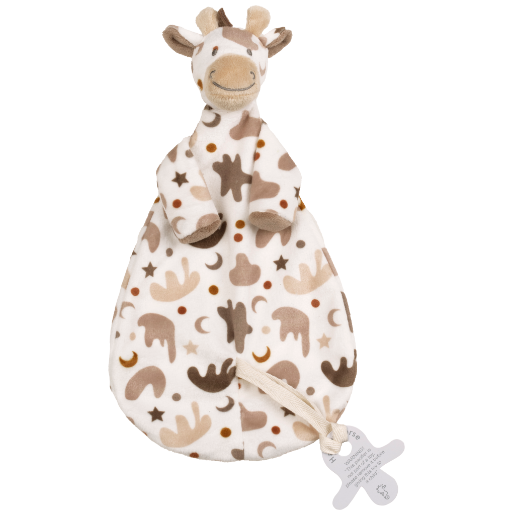 Giraf Gino Tuttle - Knuffeldoekje - 24 cm - Bruin - Baby cadeau