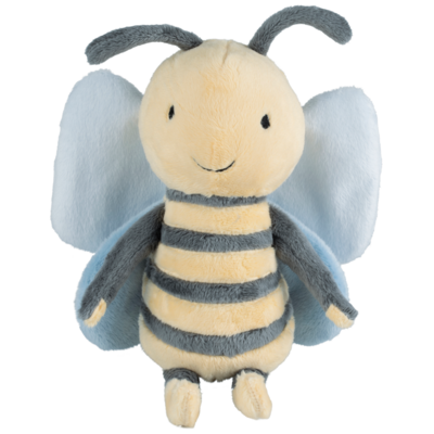 Bee Benja no.2 - Knuffel - 26 cm - Blauw/Geel - Baby knuffel