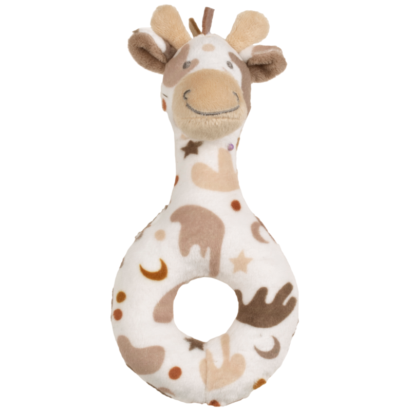 Giraf Gino Rattle - Rammelaar - 17 cm - Bruin - Baby cadeau