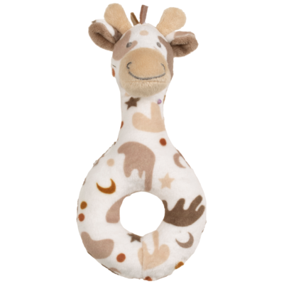 Giraf Gino Rattle - Rammelaar - 17 cm - Bruin - Baby cadeau