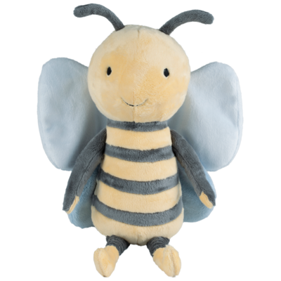 Bee Benja no.3 - Knuffel - 36 cm - Blauw/Geel - Baby knuffel