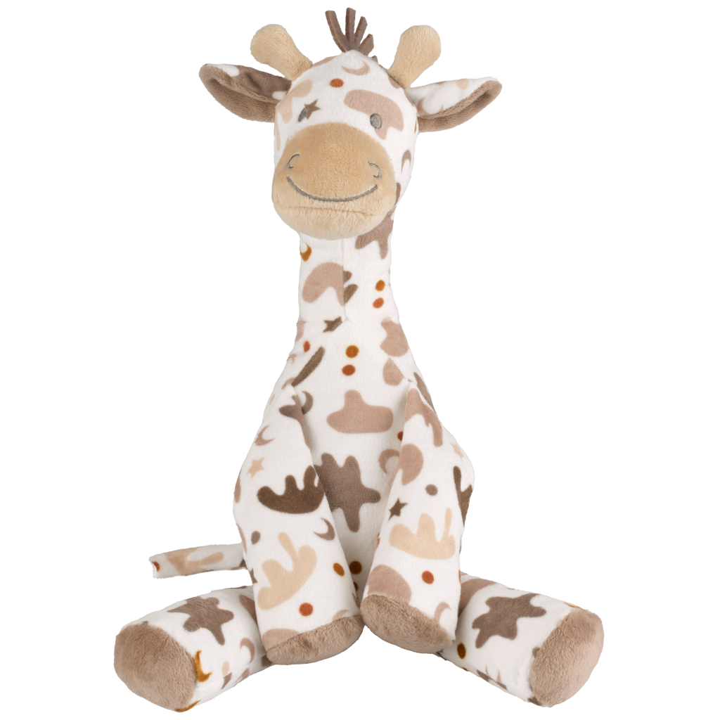 Giraf Gino no2. - Knuffel - 34 cm - Bruin - Baby knuffel