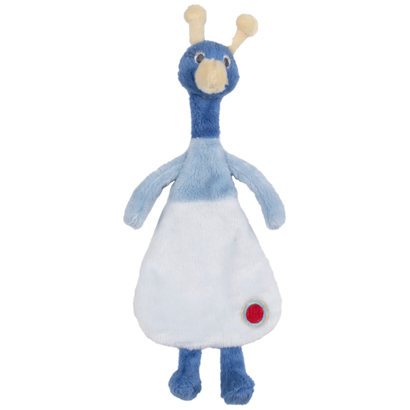 Peacock Polly Tuttle - Knuffeldoekje - 20 cm - Blauw - Baby knuffel