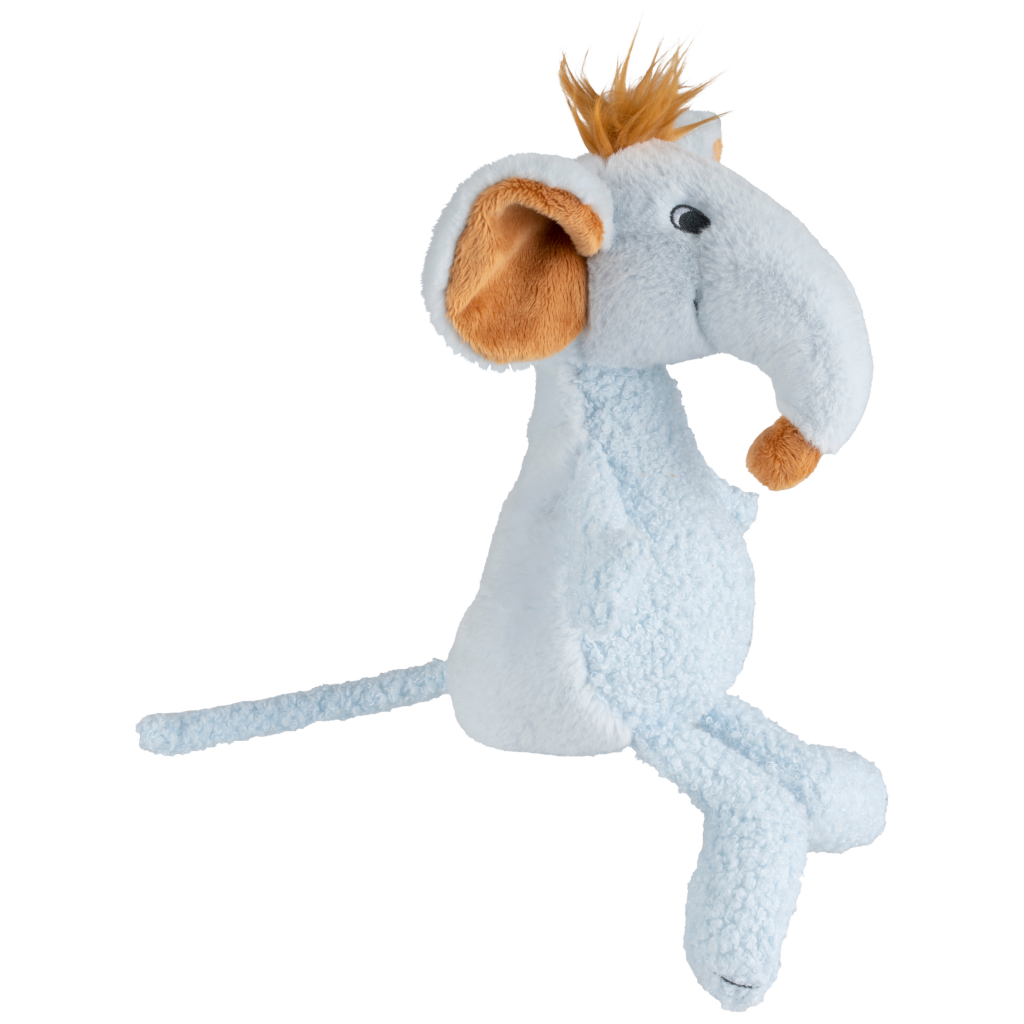 Mouse Marlin - Knuffel - 26 cm - Blauw - Baby knuffel