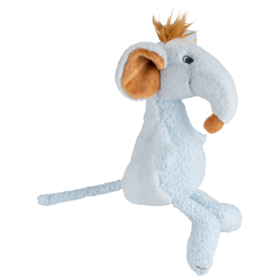 Mouse Marlin - Knuffel - 26 cm - Blauw - Baby knuffel