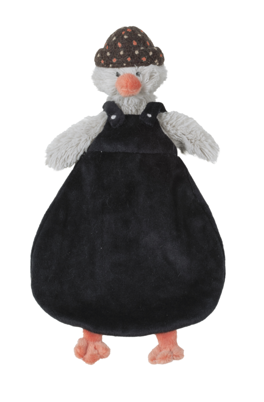 Happy Horse - Pinguïn Polar Knuffeldoekje - Zwart/Grijs - Baby Cadeau