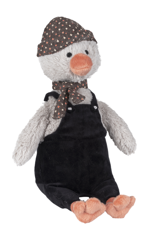 Happy Horse - Pinguïn Polar Knuffel 37cm - Zwart/Grijs - Baby Knuffel