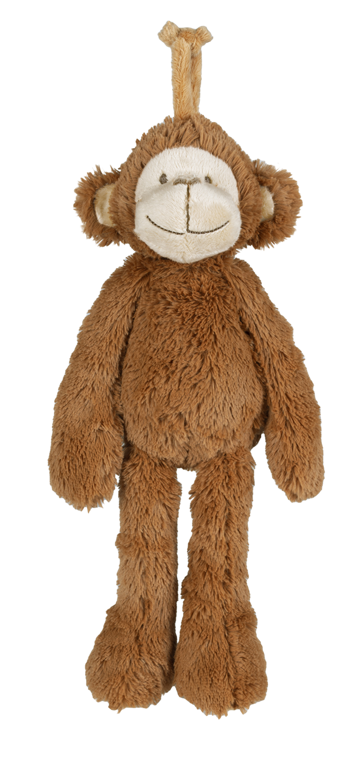 Happy Horse - Aap Micha Muziekknuffel - Bruin - Baby cadeau