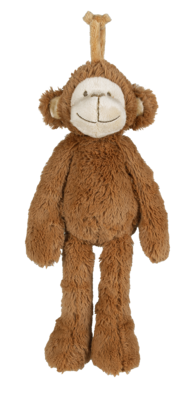 Happy Horse - Aap Micha Muziekknuffel - Bruin - Baby cadeau