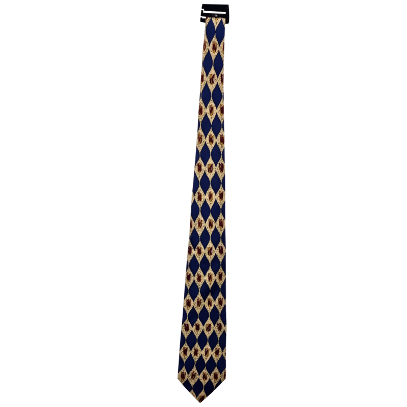 100% Zijden Stropdas Squars&amp;Tulips Rood/Blauw