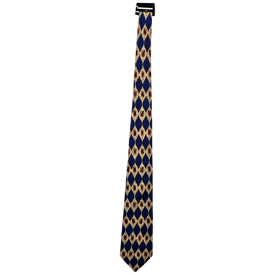 100% Zijden Stropdas Squars&amp;Tulips Rood/Blauw