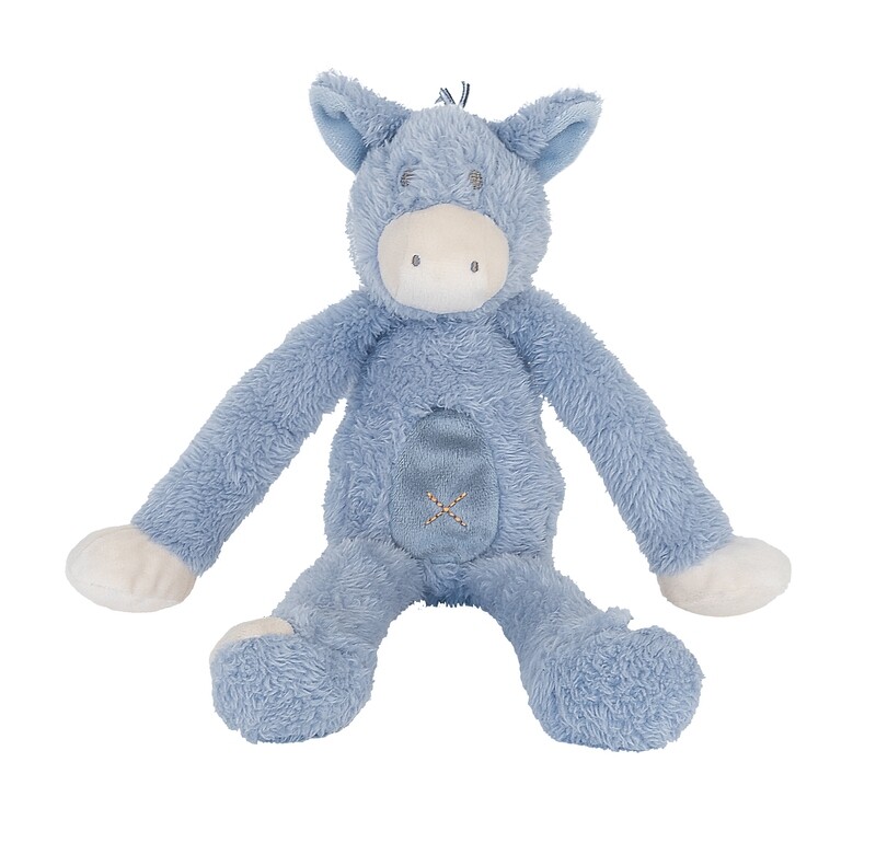 Happy Horse - Donkey Denzell - 32cm - Blauw - Knuffel