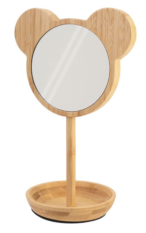 BAMBAM - Bamboo Bear Mirror - 28 cm - Naturel