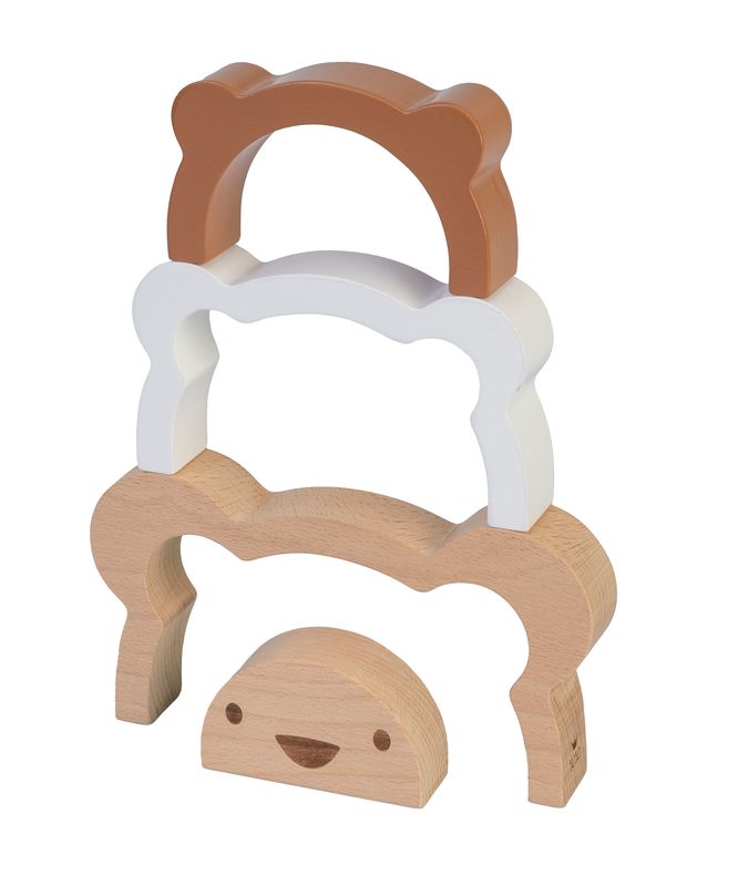 BAMBAM - Eco Friendly Bear Stacker - 18,5 cm - Naturel