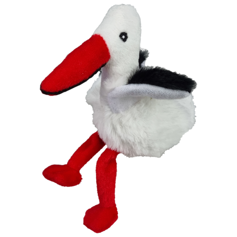 UNITOYS – Ooievaar Otto – 17 cm – Natuurgetrouw - Knuffel