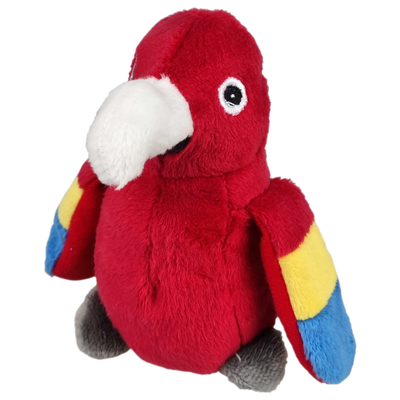 UNITOYS – Rode Papegaai Ruby – 14 cm – Natuurgetrouw - Knuffel