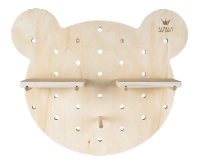 BAMBAM - Eco Freindly Bear Pegboard Large - 34 cm - Naturel