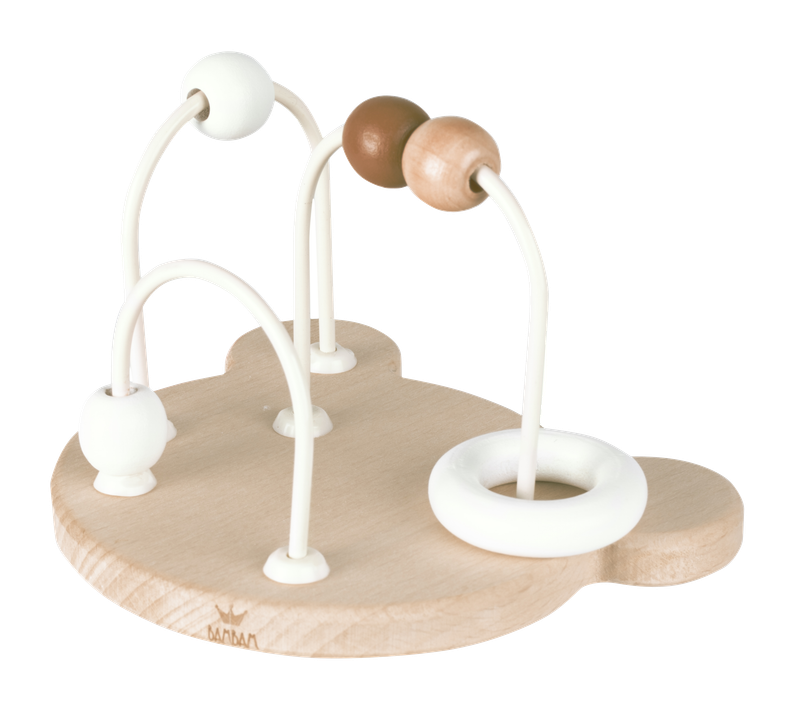 BAMBAM - Eco Friendly Wooden Bear Labyrinth - 8 cm - Naturel