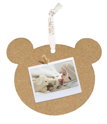 BAMBAM - Cork Bear Pin Board - 16 cm - Natural Cork