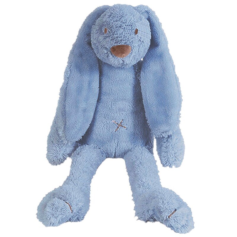 Geschenkverpakking Konijn Richie Donkerblauw Knuffel no. 1  / Knuffeldoekje