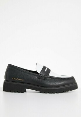 Jonathan D Penny Moccasin - Black &amp; White