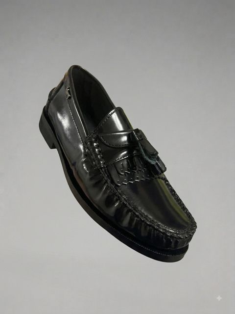 Ferradini Hi Shine - Black and Burgundy